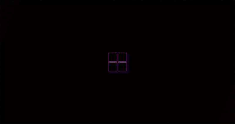 Glowing Purple Window Logo , microsoft, windows, logo, computer, dark, black, HD wallpaper