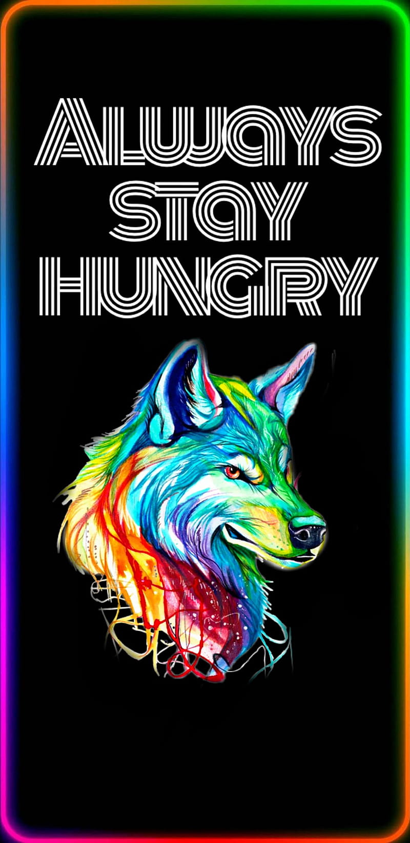 Always stay hungry, animal, lobo, HD phone wallpaper