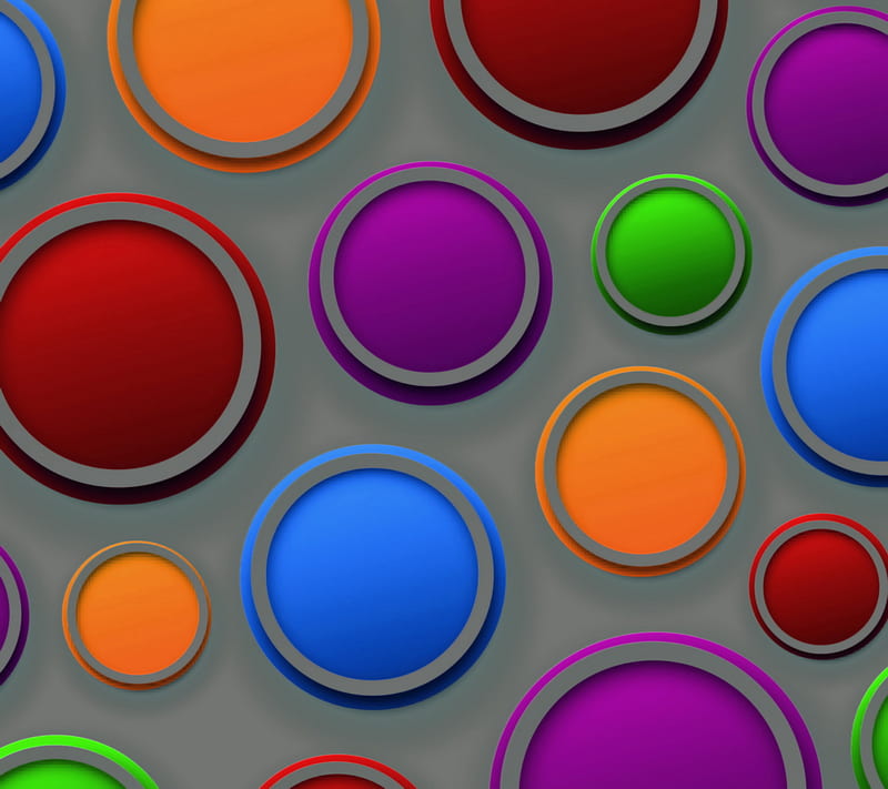 Colorful Abstract, background, circles, color, HD wallpaper