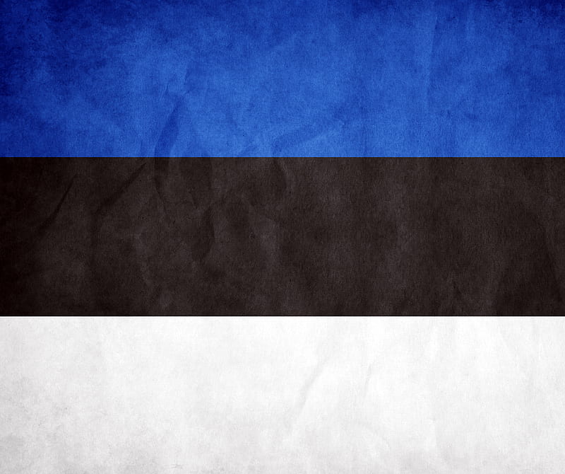 Estonian Flag, black, blue, estonia, flag, grungy, white, HD wallpaper