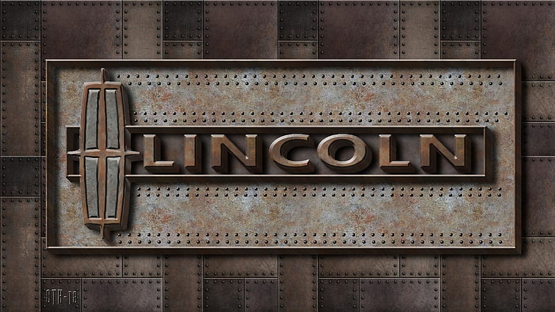 Modern old steel Lincoln Logo, Lincoln Cars, Lincoln background, Lincoln Automobiles, Ford Motor Company, Lincoln emblem, Lincoln, HD wallpaper