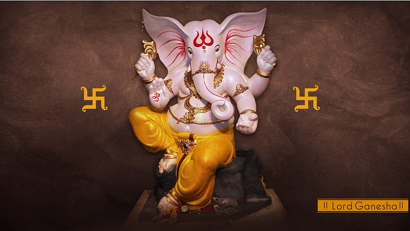 God Ganesha Stone Statue, HD wallpaper
