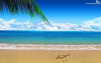 heart in sand facebook cover