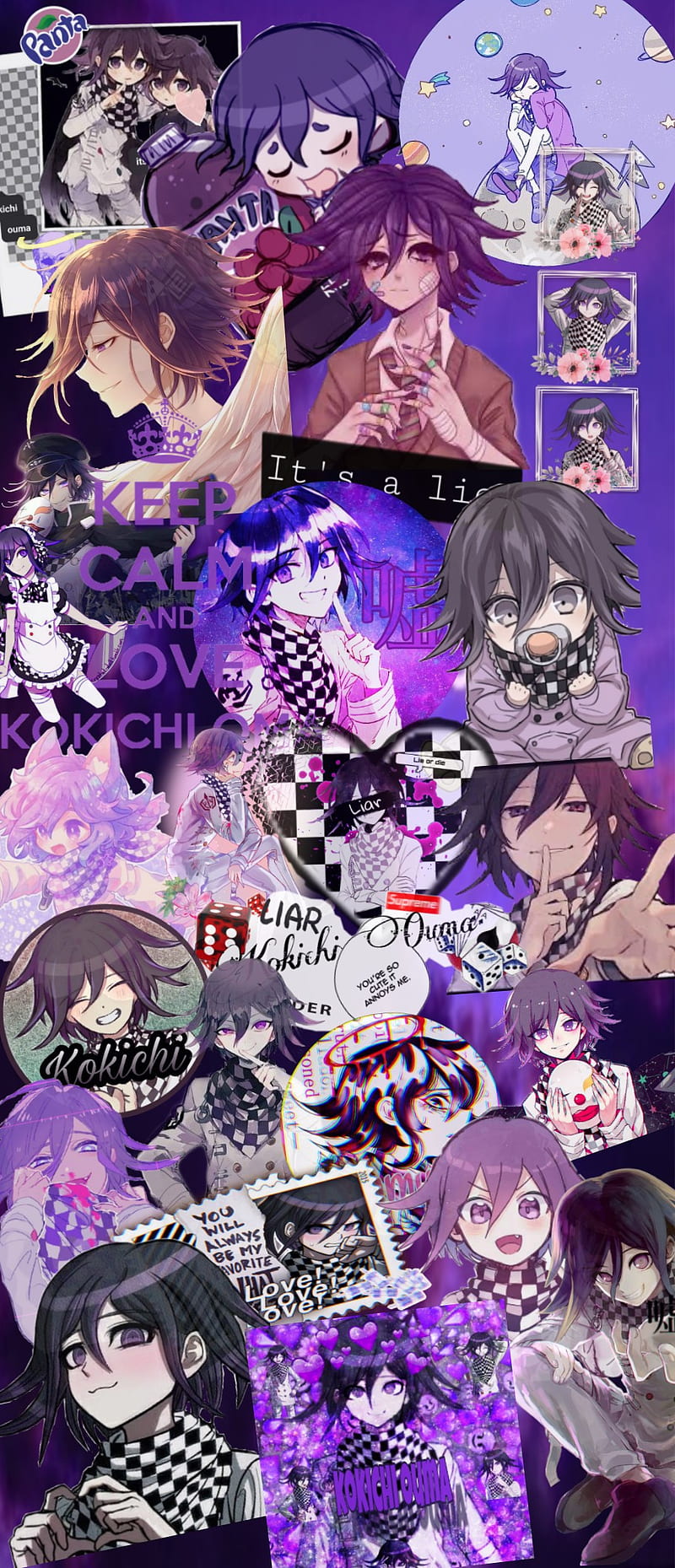 Kokichi, danganronpa, purple, HD phone wallpaper