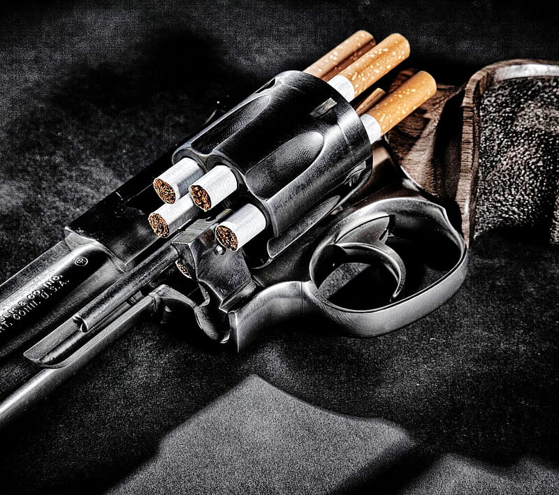 Colt, cigarette, gun, pistol, revolver, HD wallpaper