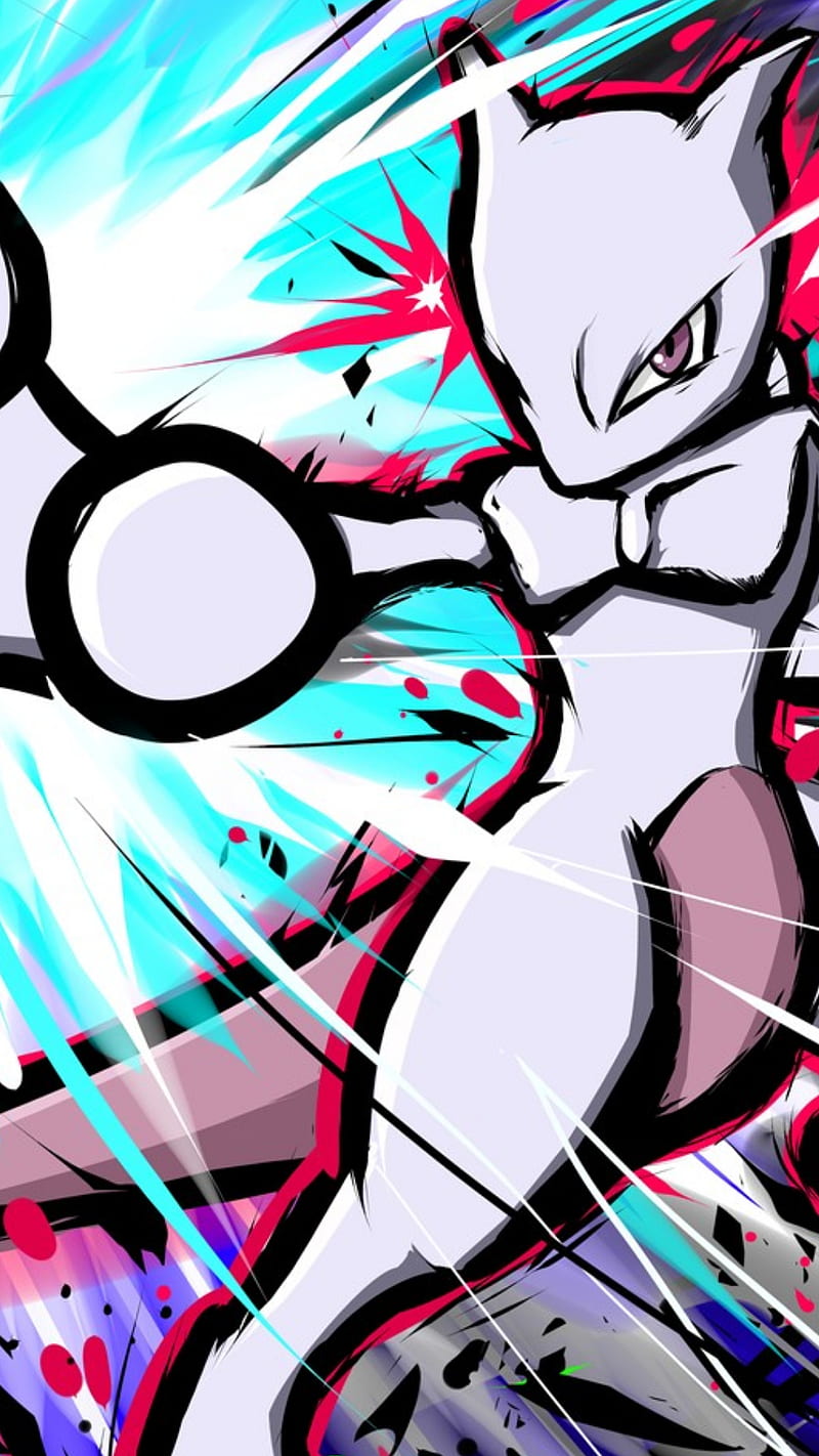 Download Two Legendary Pokemon Battle: Mewtwo X vs Mewtwo Y Wallpaper