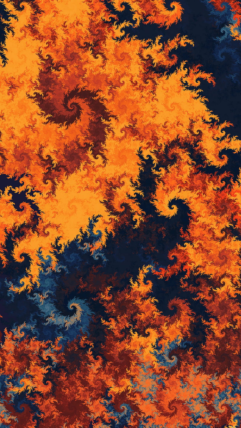 Twisted , fractal, pattern, multi-colored, abstract, HD phone wallpaper