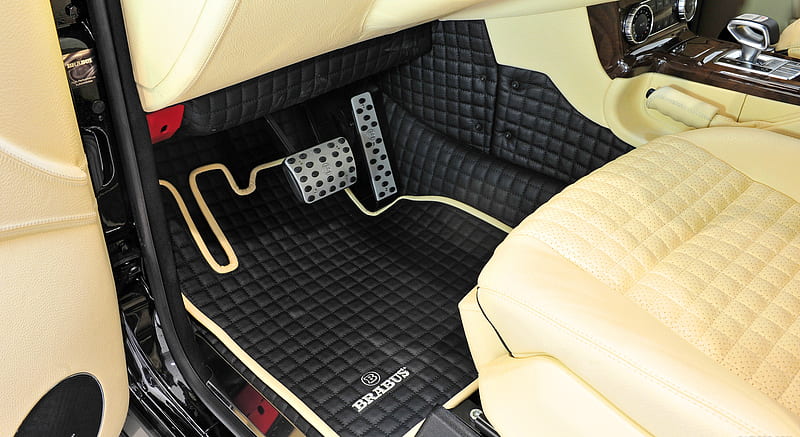 2013 BRABUS 800 WIDESTAR based on Mercedes-Benz G65 AMG Floor Mats / Pedals - Interior Detail , car, HD wallpaper