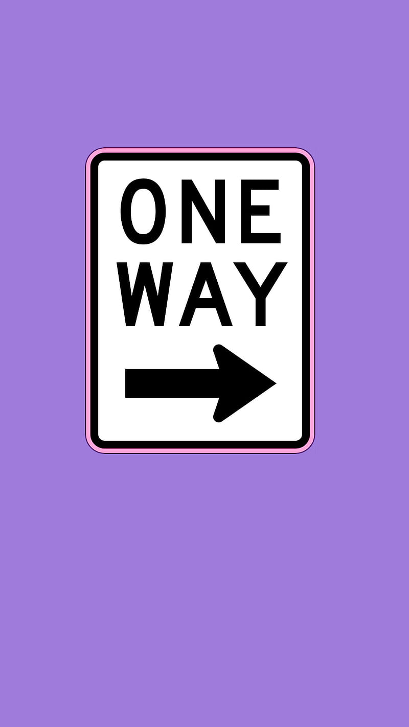 One Way Purple BG, one way, HD phone wallpaper