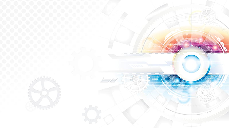 Techno, gears, circles, technology, pastel, technical, Firefox Persona theme, HD wallpaper