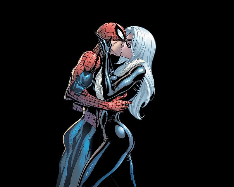 Spider Man, Kiss, Comics, Black Cat (Marvel Comics), Peter Parker, HD wallpaper