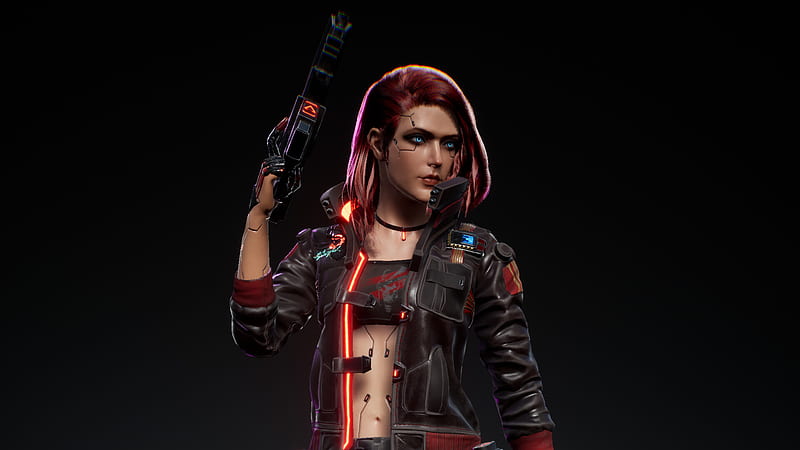 Cyberpunk 2077 Female V Minimalist 4K HD Games Wallpapers, HD Wallpapers