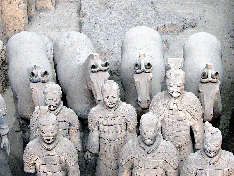 Terracotta Warriors, Horses, Terracotta, China, Warriors, HD wallpaper