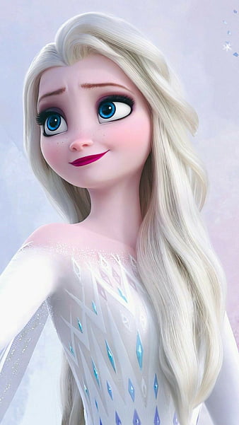 Frozen Princess, cute elsa, disney, disney princess, elsa, elza, frozen 2, snow, snow princess, white hair, HD phone wallpaper