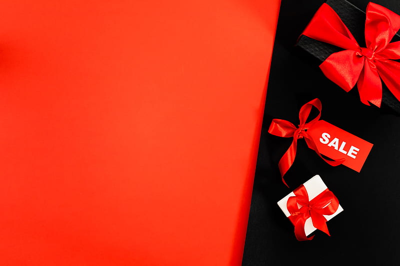 A Sale Tag on Red Background, HD wallpaper