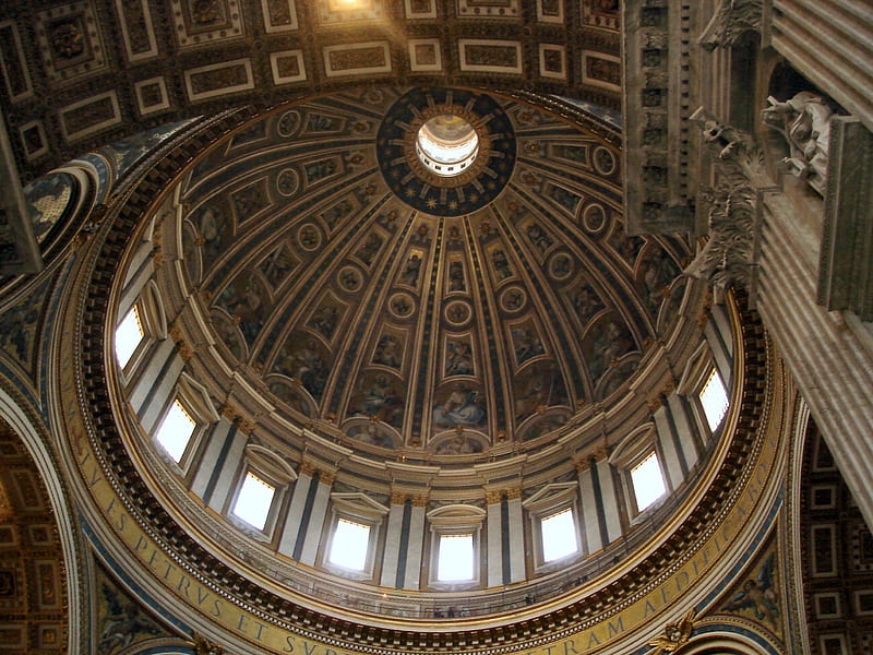 a work of art, the vatican dome- rome, italy, HD wallpaper