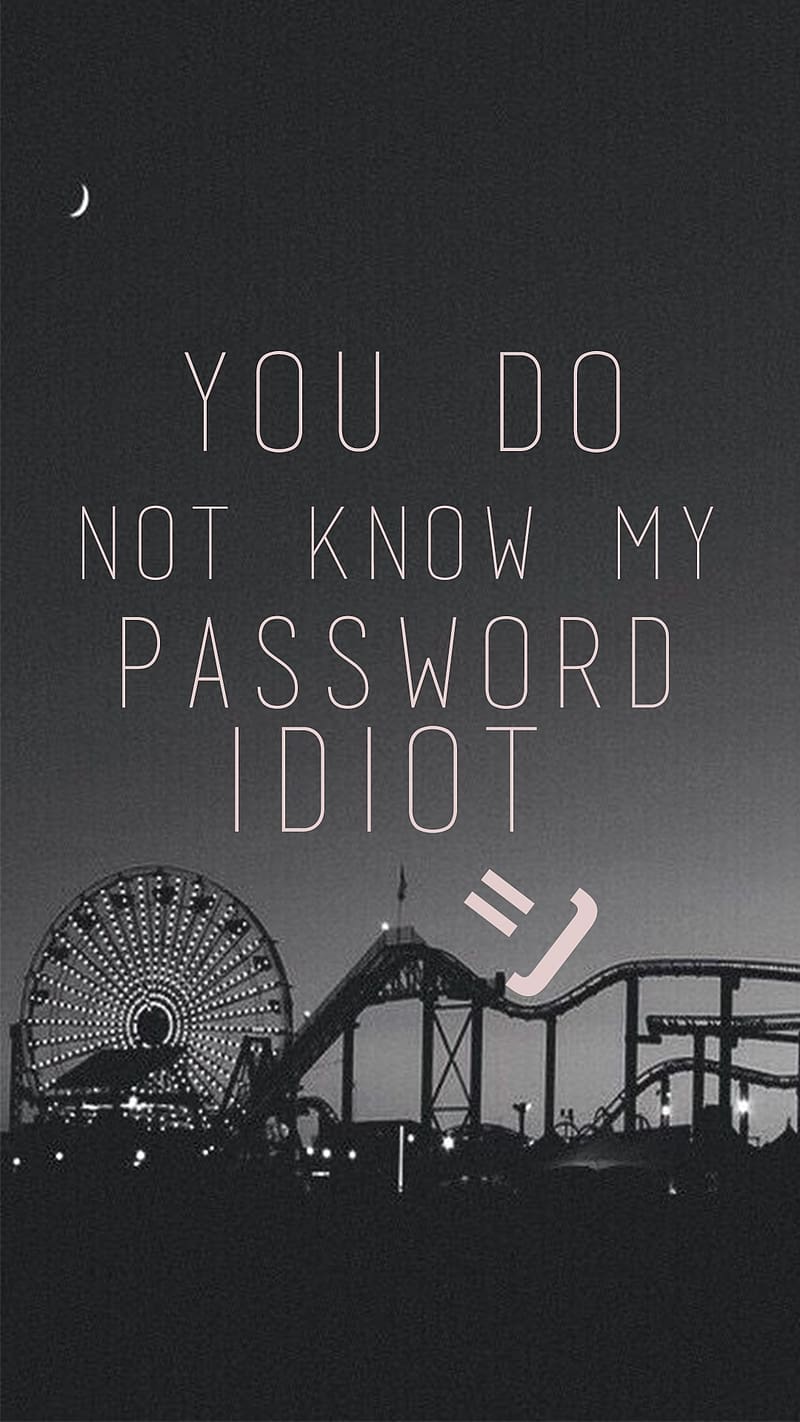 You Don't Know My Password, Black Background, HD phone wallpaper