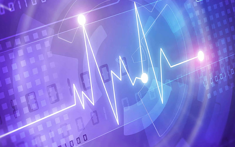 digital technologies in medicine, heart rate medicine background, pulse medicine background, medicine concepts, HD wallpaper