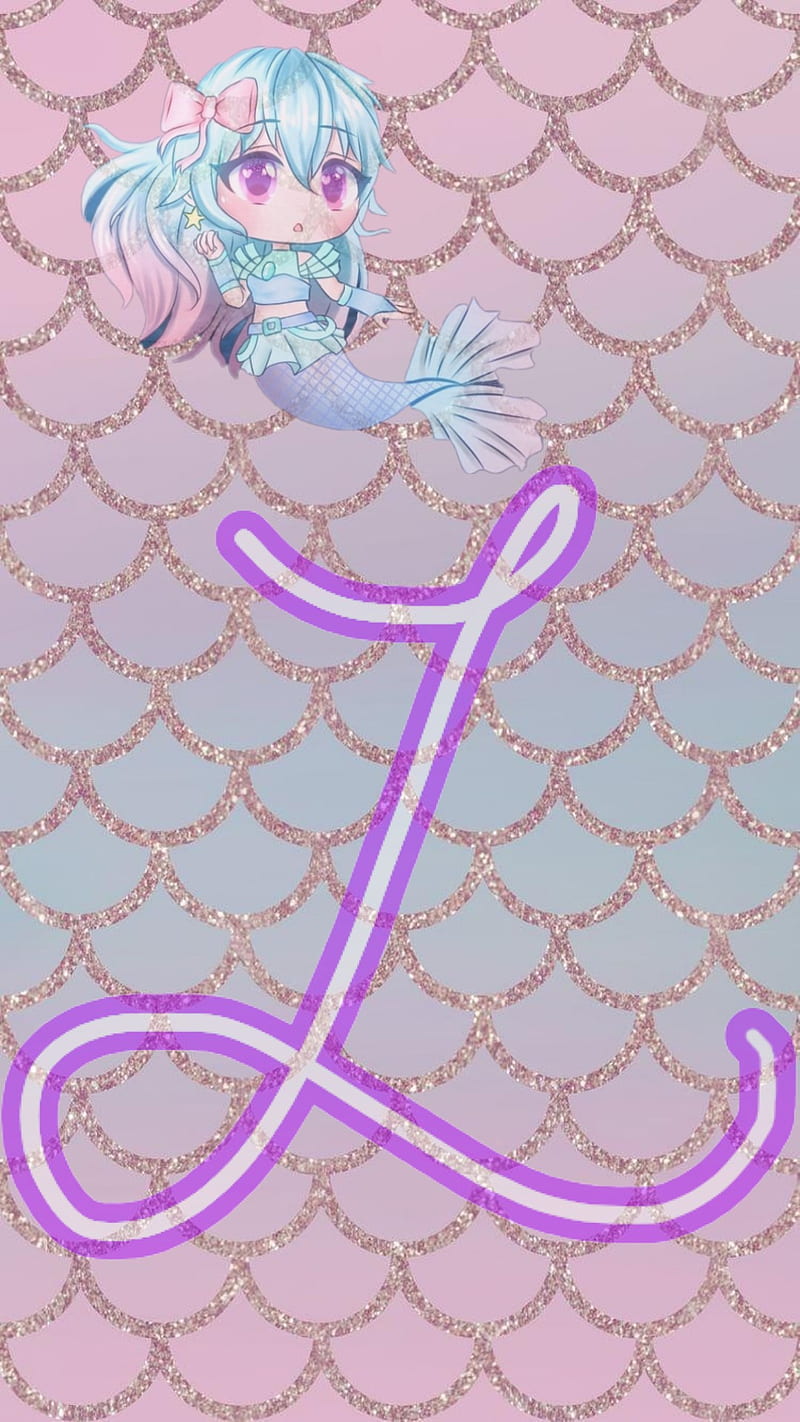 Letter l, cute, mermaid, HD phone wallpaper