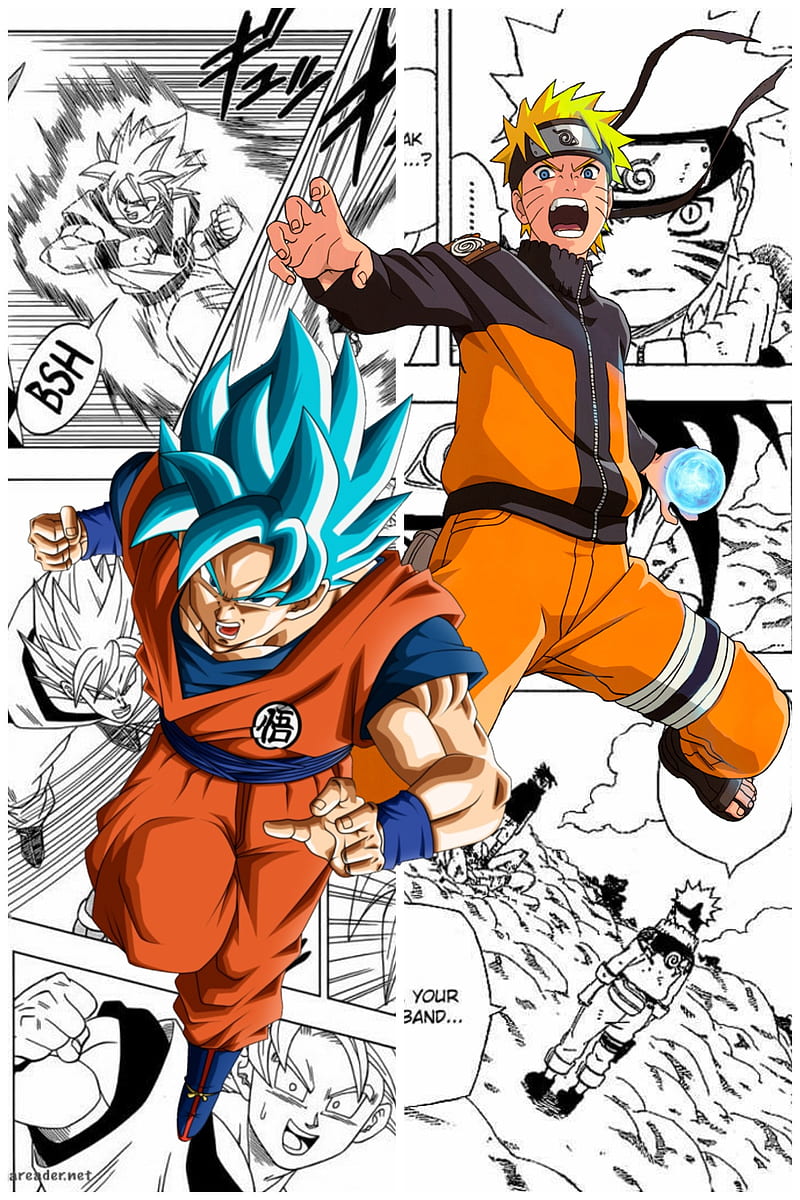 HD wallpaper Anime Crossover Dragon Ball Z Goku Naruto Naruto Uzumaki   Wallpaper Flare