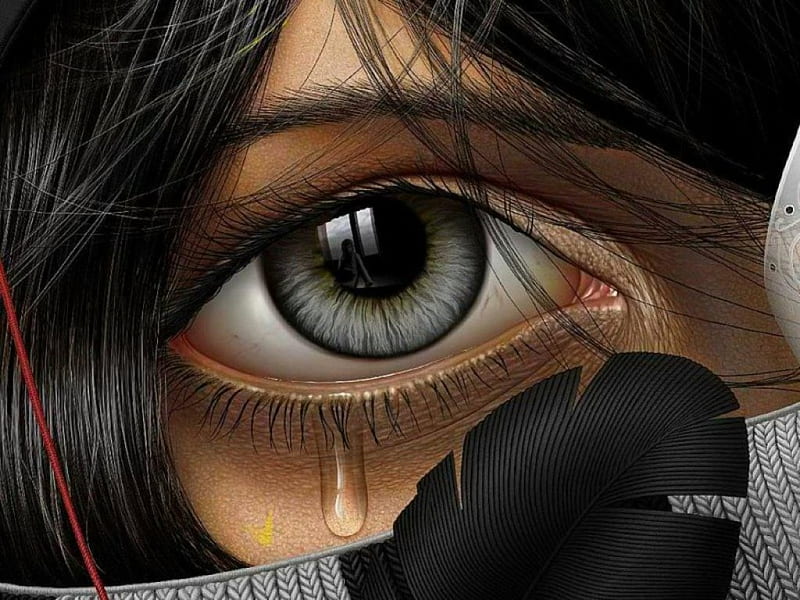 No woman no cry, WOMAN, TEAR, EYES, EYE, HD wallpaper