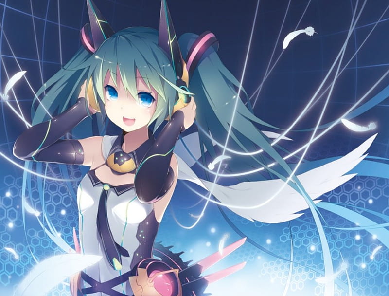 Hatsune Miku, vocaloid, pigtails, girl, anime, HD wallpaper | Peakpx