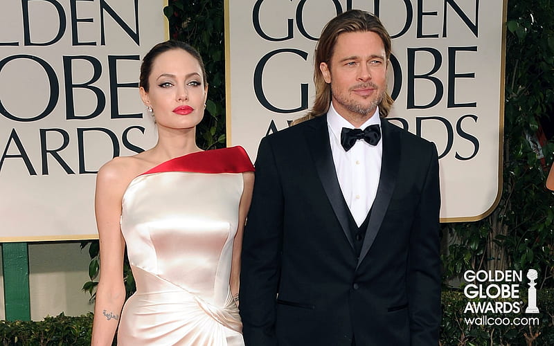Brad-Pitt and Angelina-Jolie, HD wallpaper