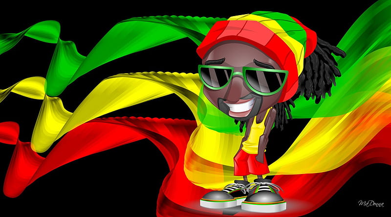 Cute Rasta Boy, pot, rasta, spiritual, flag, bob marley, whimsical, truth, bright, cannibas, jamaica, HD wallpaper