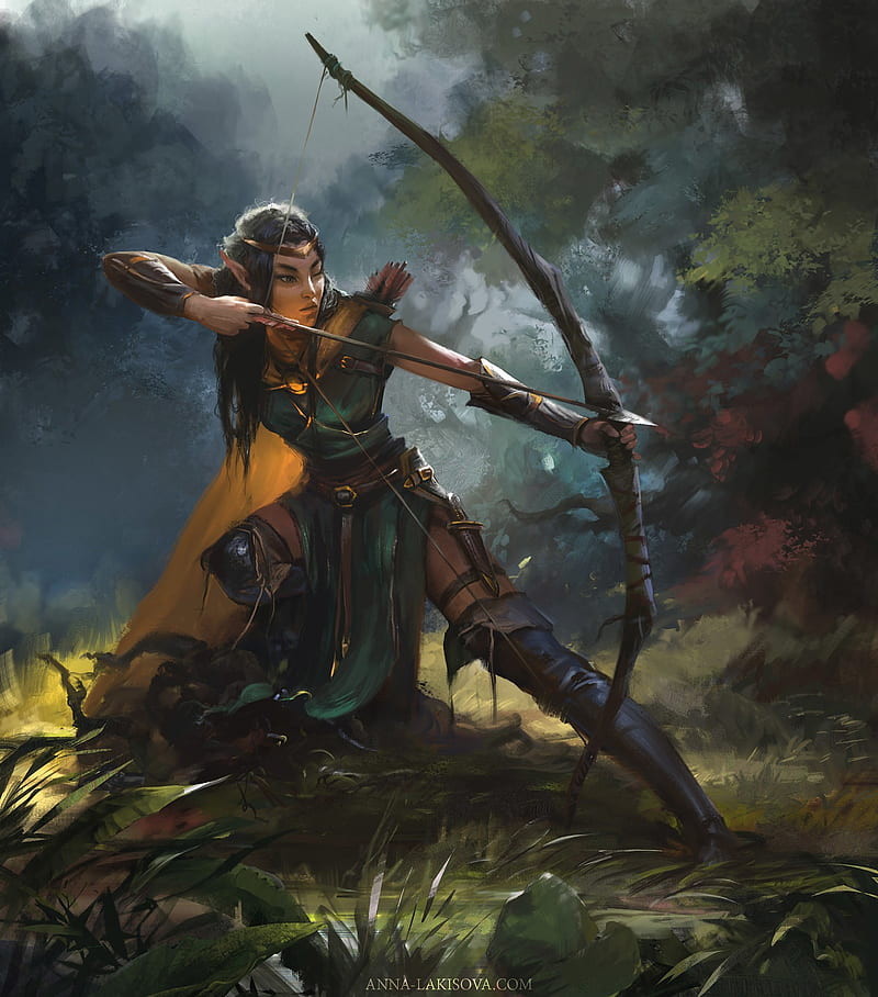fantasy art, archer, warrior, elves, HD phone wallpaper