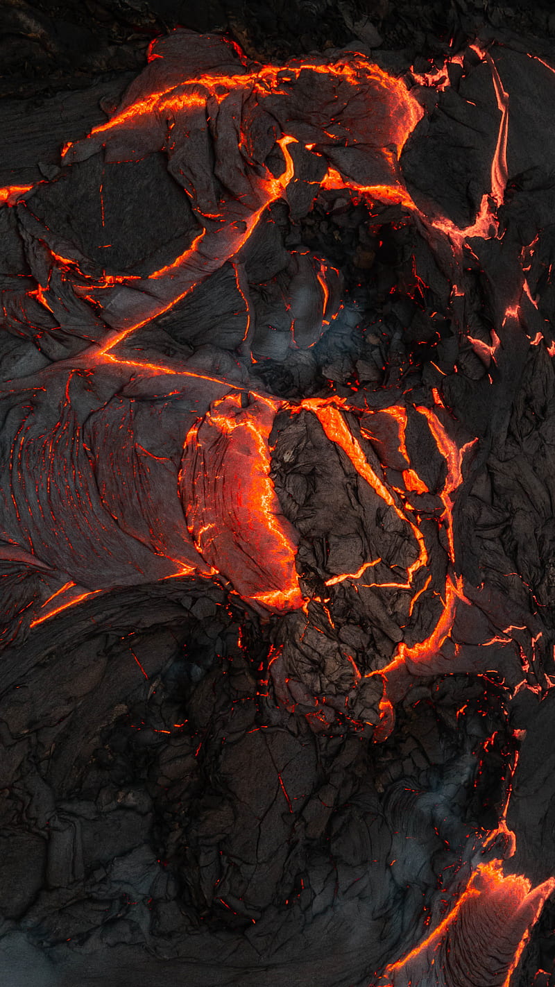 lava, volcano, eruption, hot, HD phone wallpaper