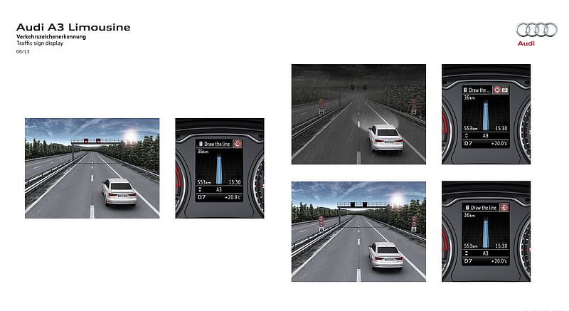 2015 Audi A3 Sedan - Traffic Sign Display , car, HD wallpaper
