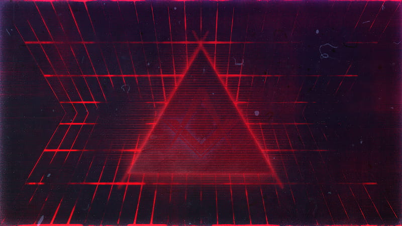 Geometry Red Triangle , geometry, abstract, triangle, HD wallpaper