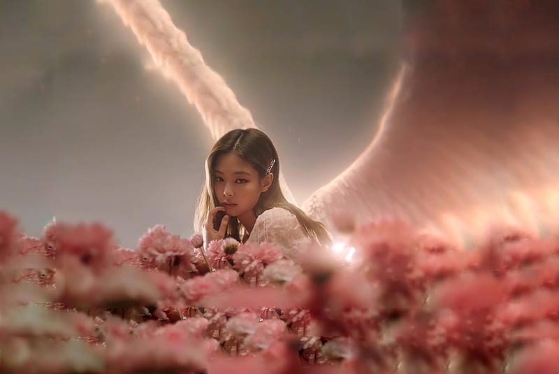 Jennie, angel, blackpink, HD wallpaper