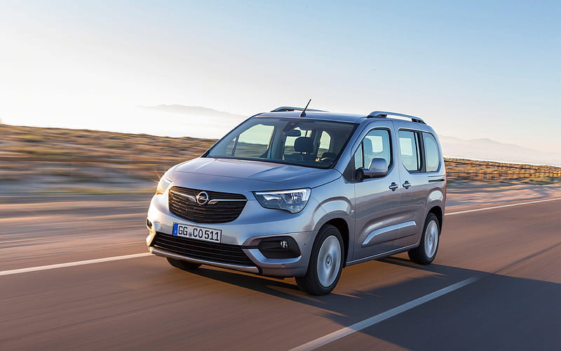 Opel Combo Life, motion blur, 2018 cars, minivans, road, new Opel Combo, Opel, HD wallpaper