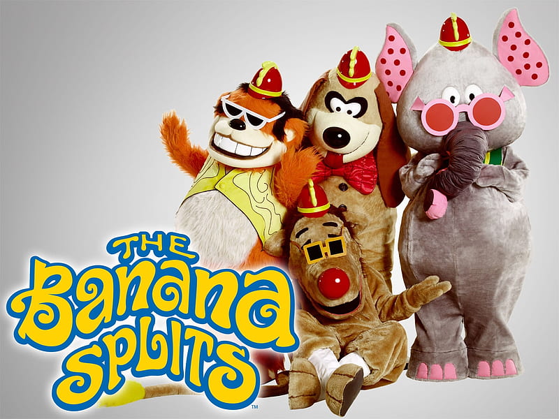 the banana splits, splits, banana, elephant, dog, HD wallpaper
