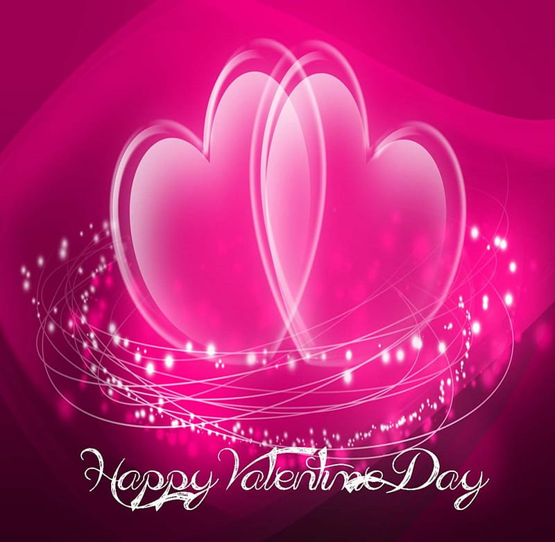 Happy Valentine Day, Valentines, Valentines Day, Happy Valentines Day, Valentine, corazones, pink, HD wallpaper