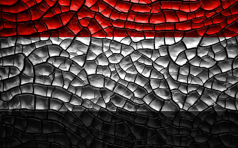 Flag of Kujawy-Pomerania polish voivodeships, cracked soil, Poland, Kujawy-Pomerania flag, 3D art, Kujawy-Pomerania, Voivodeships of Poland, administrative districts, Kujawy-Pomerania 3D flag, Europe, HD wallpaper