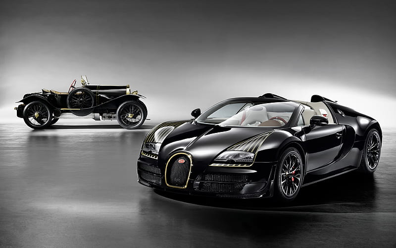 Bugatti Veyron Grand Sport evolution, old Bugatti, hypercars, Bugatti, HD wallpaper