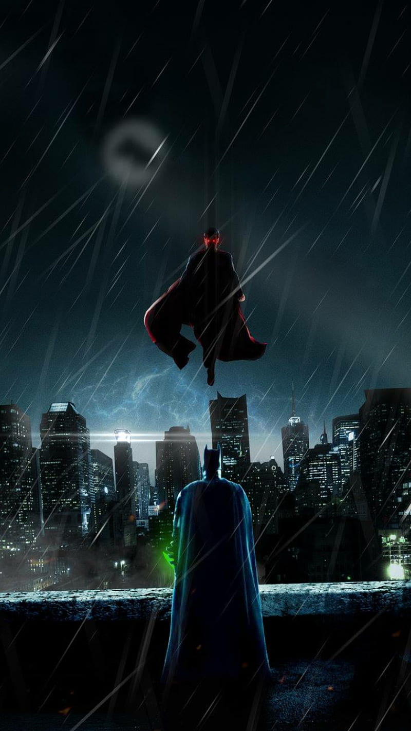 Fight, batman, superman, HD phone wallpaper