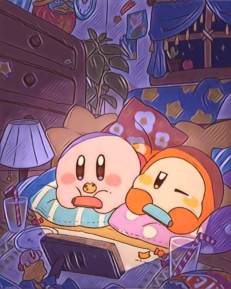 Kirby: Hãy đến với hình ảnh kỳ diệu về chú nhện nhồi bông đáng yêu Kirby. Bạn sẽ bị choáng ngợp với khả năng biến hóa và lối chơi độc đáo chỉ có ở Kirby. Đặc biệt, hãy cùng ngắm nhìn công phu trong thiết kế của Kirby với màu sắc và họa cảnh tuyệt đẹp. Translation: Come and explore the wonderful image of the cute stuffed spider Kirby. You will be astonished by the ability to transform and unique playing style only in Kirby. Especially, let\'s enjoy the sophistication in the design of Kirby with beautiful colors and scenery.