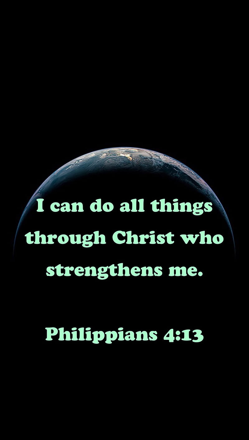 bible quote, christ, god, happy, jesus, philippians, strength, things, HD phone wallpaper