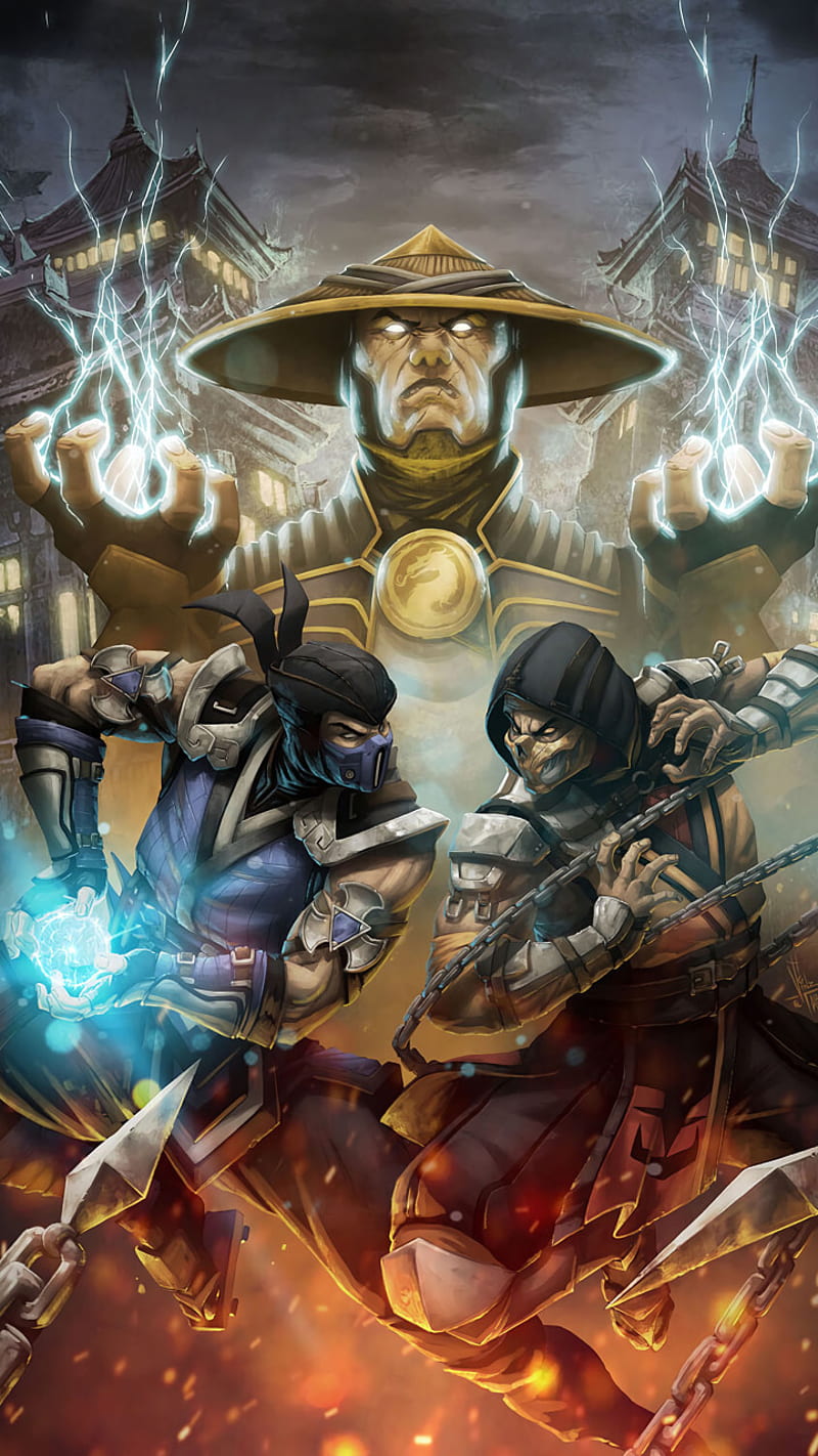 Mortal Kombat 11, mortal kombat, raiden, scorpion, sub zero, HD phone wallpaper