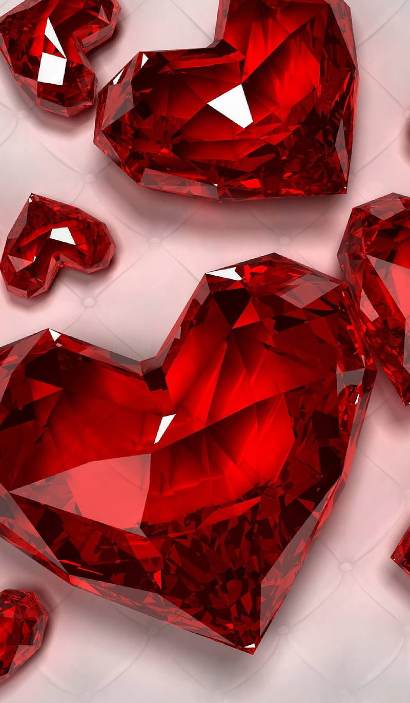 Hearts and Leather, diamonds, diamond, heart, hearts , ruby, HD phone wallpaper