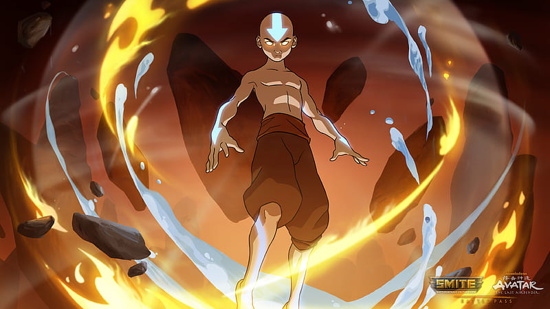 Merlin Avatar Aang, nickelodeon, nintendo switch, pc, playstation, smite, videogame, xbox, HD wallpaper