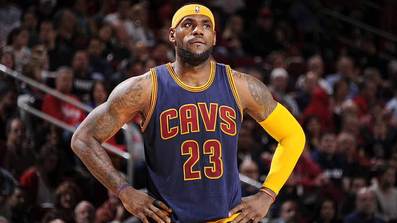 LeBron James Is Having Hands On Hip Standing In Audience Blur Background Sports, HD wallpaper