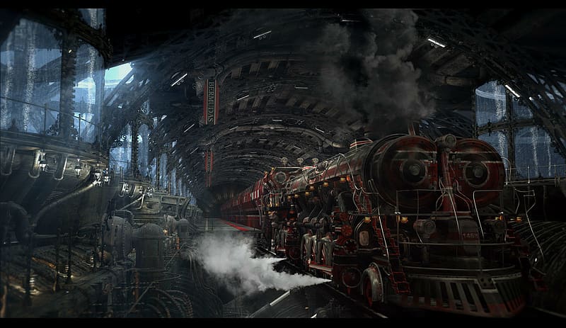 Sci Fi, Train, Steampunk, HD wallpaper