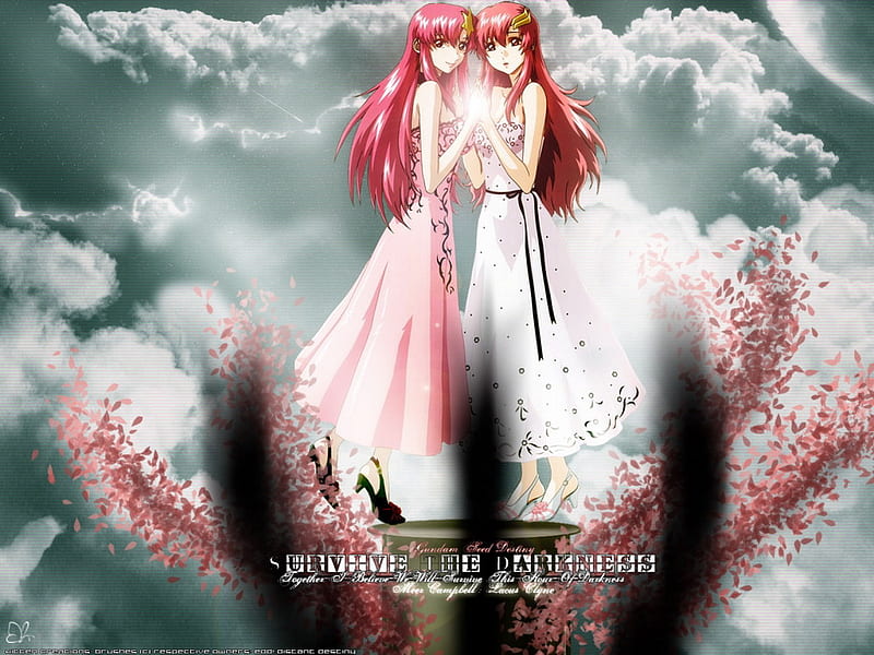 lacus & meer, cute, anime, hot, girls, sexy, other, HD wallpaper