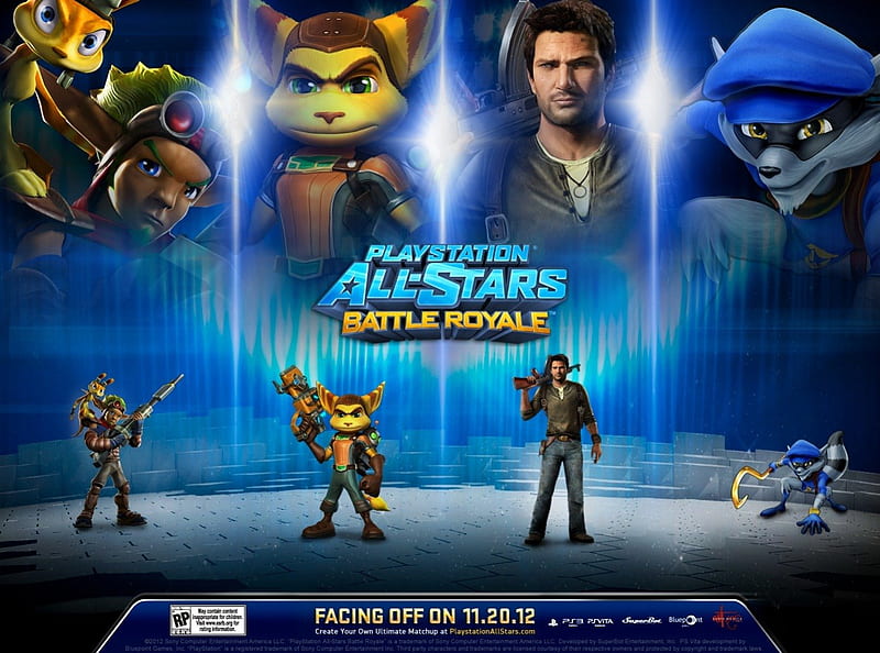 PlayStation All-Stars Battle Royale Line-Up 5, Uncharted, Crossover, Ratchet And Clank, Nathan Drake, Jak and Daxter, Sly Cooper, HD wallpaper