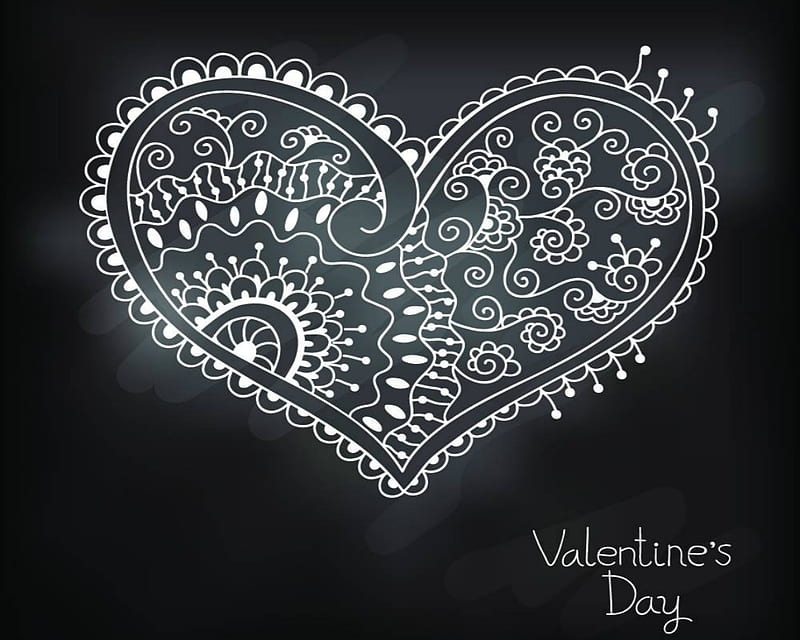 Happy Valentines Day, words, Valentines, vector, heart, HD wallpaper
