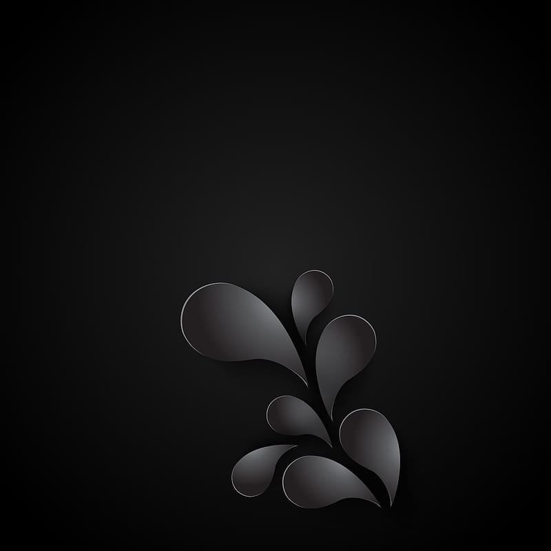amoled dark floral, abstract, black, gradient, illumination, light, matrix, surreal, HD phone wallpaper